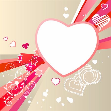 simsearch:400-04798374,k - Frame with blank heart and modern abstract elements Stock Photo - Budget Royalty-Free & Subscription, Code: 400-04798744