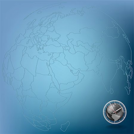 simsearch:400-07977470,k - abstract background with globe and steel clock Stock Photo - Budget Royalty-Free & Subscription, Code: 400-04799019