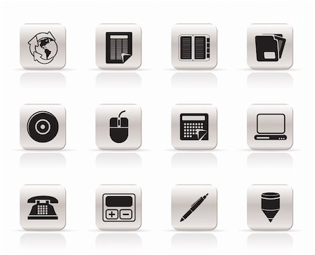 simsearch:400-05918073,k - Business and Office tools icons  vector icon set 2 Photographie de stock - Aubaine LD & Abonnement, Code: 400-04799484