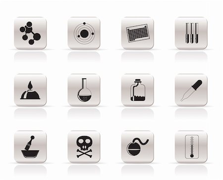simsearch:400-05713485,k - Chemistry industry icons - vector icon set Stock Photo - Budget Royalty-Free & Subscription, Code: 400-04799493