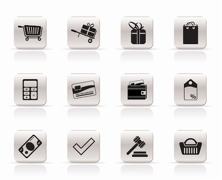 simsearch:400-05918076,k - Online shop icons - vector  icon set Stock Photo - Budget Royalty-Free & Subscription, Code: 400-04799501