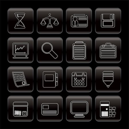 simsearch:400-04913456,k - Line  Business and office  Icons  vector icon set Stock Photo - Budget Royalty-Free & Subscription, Code: 400-04799512