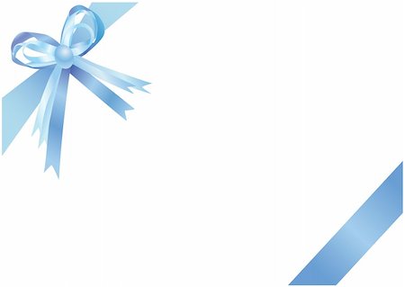 Blue ribbon isolated on a white background. Vector illustration. Stock Photo - Budget Royalty-Free & Subscription, Code: 400-04790087