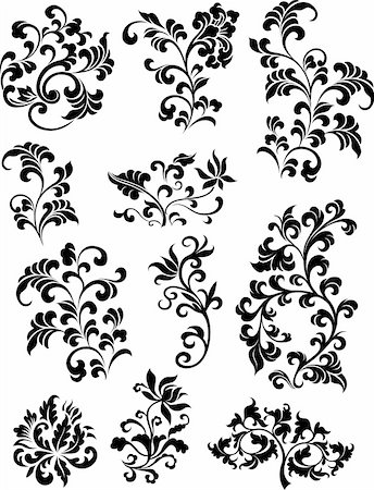 swirl corner pattern design Stock Photo - Budget Royalty-Free & Subscription, Code: 400-04792676