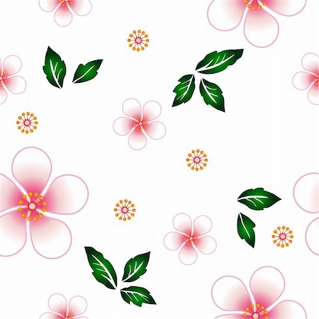 simsearch:400-04916314,k - Seamless floral background. Repeat many times. Vector illustration. Stock Photo - Budget Royalty-Free & Subscription, Code: 400-04793205