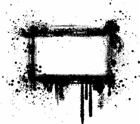 Grunge graphic frame with splatters, drops and stains Foto de stock - Super Valor sin royalties y Suscripción, Código: 400-04804096