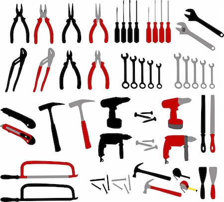 simsearch:400-03947919,k - tools collection - vector Stock Photo - Budget Royalty-Free & Subscription, Code: 400-04804657