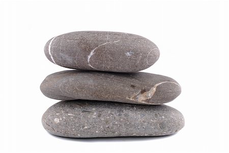 simsearch:400-05373814,k - Grey stones with a white strip on a white background. Stock Photo - Budget Royalty-Free & Subscription, Code: 400-04804783