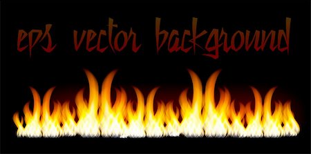 Burn flame fire vector background isolated on black background Stock Photo - Budget Royalty-Free & Subscription, Code: 400-04805808