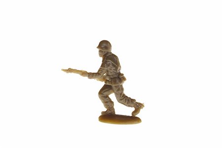 plastic toy soldier, photo on the white background Stock Photo - Budget Royalty-Free & Subscription, Code: 400-04806625