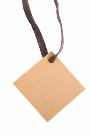 tan blank tag for products on white background Photographie de stock - Aubaine LD & Abonnement, Code: 400-04806855