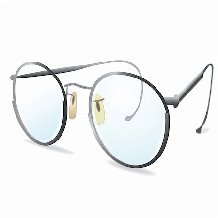 sun glasses face clip art - Silver eye Glasses. Vector illustration. Element for design. eps10 Stock Photo - Budget Royalty-Free & Subscription, Code: 400-04807362