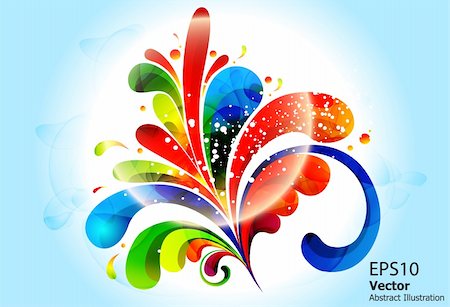 simsearch:400-04714373,k - abstract colorful floral  vector illustration Stock Photo - Budget Royalty-Free & Subscription, Code: 400-04809485