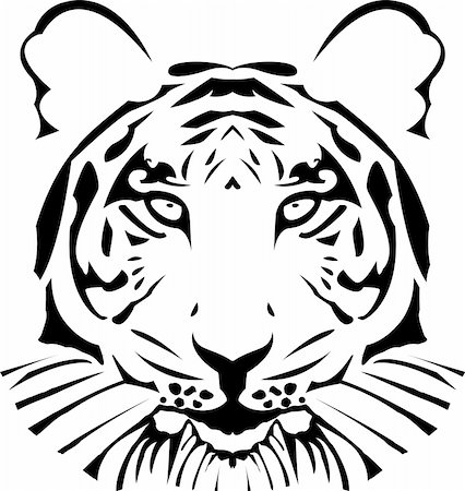 the vector abstract tiger head eps 8 Stock Photo - Budget Royalty-Free & Subscription, Code: 400-04809815
