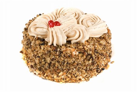 simsearch:630-02219911,k - cake with berry isolated on a white Stock Photo - Budget Royalty-Free & Subscription, Code: 400-04809948