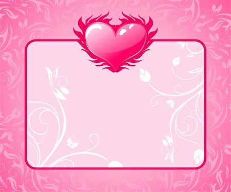 simsearch:400-04374732,k - Illustration congratulation card with heart for Valentine's day - vector Stock Photo - Budget Royalty-Free & Subscription, Code: 400-04800863