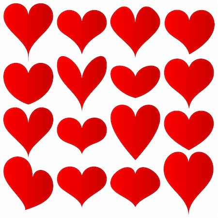 simsearch:400-04801047,k - various shapes of red valentines hearts Stock Photo - Budget Royalty-Free & Subscription, Code: 400-04801047