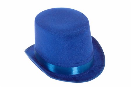 Blue chapeau claque , photo on white background Stock Photo - Budget Royalty-Free & Subscription, Code: 400-04801351