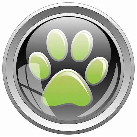simsearch:400-06392340,k - Illustration of animal print icon on the black button. Stock Photo - Budget Royalty-Free & Subscription, Code: 400-04801967