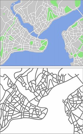 road landscape - Vector map of Istanbul. Stock Photo - Budget Royalty-Free & Subscription, Code: 400-04802756