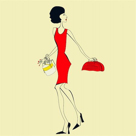 simsearch:400-04410351,k - Woman in a red dress Stock Photo - Budget Royalty-Free & Subscription, Code: 400-04802796