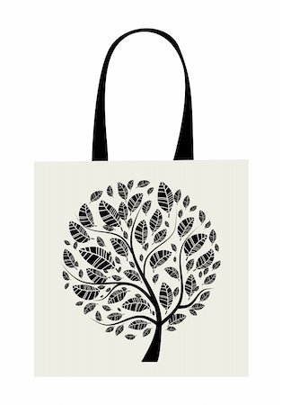 simsearch:400-04837197,k - Shopping bag design, art tree Stock Photo - Budget Royalty-Free & Subscription, Code: 400-04802926