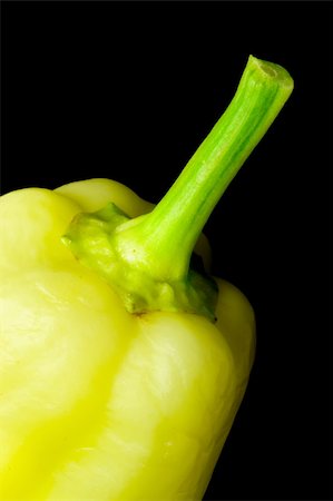 Yellow sweet pepper isolated on black background Stock Photo - Budget Royalty-Free & Subscription, Code: 400-04802988