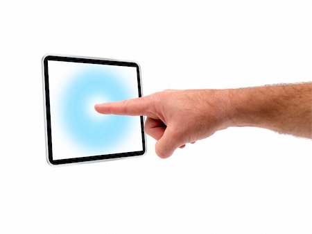 simsearch:400-04125018,k - A touch screen computer isolated against a white background Stock Photo - Budget Royalty-Free & Subscription, Code: 400-04814178
