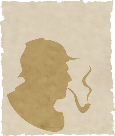 the vector silhouette pipe smoker (eps file) Stock Photo - Budget Royalty-Free & Subscription, Code: 400-04814438