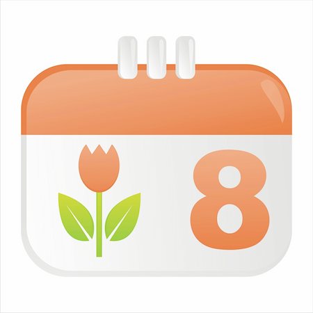 simsearch:400-04330288,k - 8th of March calendar icon Stock Photo - Budget Royalty-Free & Subscription, Code: 400-04814492