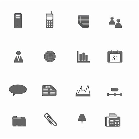 Various business icons in silhouette Stock Photo - Budget Royalty-Free & Subscription, Code: 400-04815007