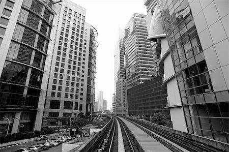 City scenery with railroad and business skyscraper in day in Kuala Lumpur, Malaysia, Asia. Stock Photo - Budget Royalty-Free & Subscription, Code: 400-04816561