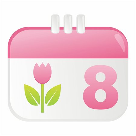 simsearch:400-04330288,k - 8th of March calendar icon Stock Photo - Budget Royalty-Free & Subscription, Code: 400-04816888