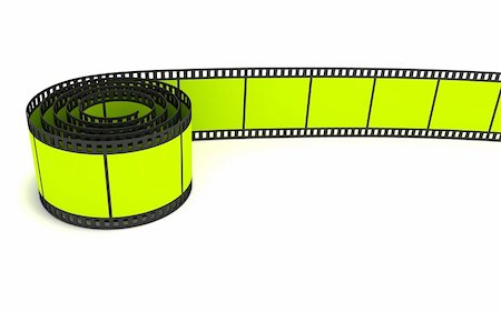 simsearch:400-05308507,k - 3D rendering of a 35mm green film strip Stock Photo - Budget Royalty-Free & Subscription, Code: 400-04817605