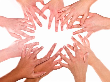 Group of Human Hands isolated on white background Stock Photo - Budget Royalty-Free & Subscription, Code: 400-04818327