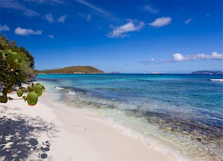 Hawksnest Bay on the Caribbean island of St John in the US Virgin Islands Stock Photo - Budget Royalty-Free & Subscription, Code: 400-04818638