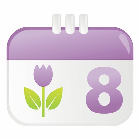 simsearch:400-04330288,k - 8th of march calendar icon Stock Photo - Budget Royalty-Free & Subscription, Code: 400-04819544