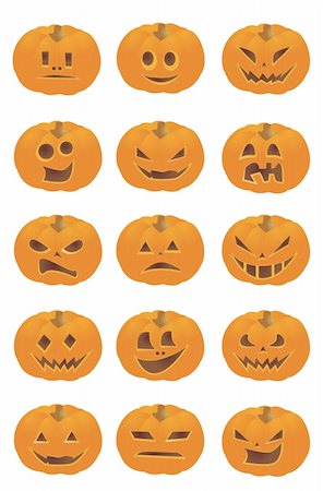 simsearch:400-04790516,k - Halloween Pumpkin Smileys Stock Photo - Budget Royalty-Free & Subscription, Code: 400-04810497