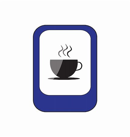 simsearch:400-04414723,k - blue sign with cup of coffee image Foto de stock - Super Valor sin royalties y Suscripción, Código: 400-04811130