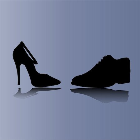 simsearch:400-07218273,k - shoes women and men - vector Stock Photo - Budget Royalty-Free & Subscription, Code: 400-04811161