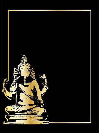 the gold vector ganesha statue eps 8 Stock Photo - Budget Royalty-Free & Subscription, Code: 400-04811903