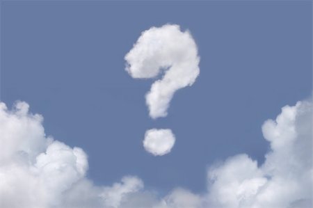 query - Question mark shaped cloud in a bright blue sky. Stock Photo - Budget Royalty-Free & Subscription, Code: 400-04812706
