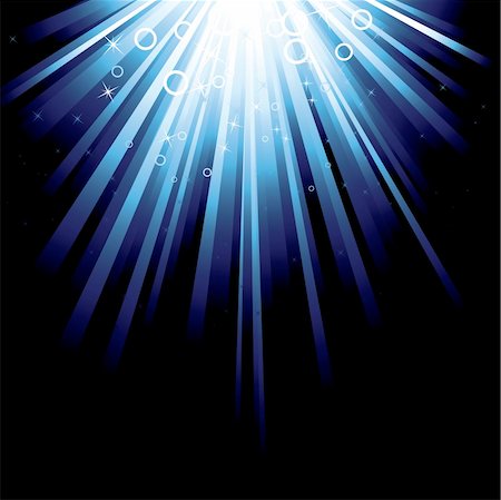Illustration of a blue burst with stars Stock Photo - Budget Royalty-Free & Subscription, Code: 400-04812910