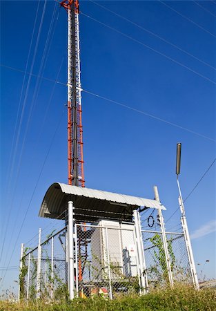 Communication Station with blue sky Stock Photo - Budget Royalty-Free & Subscription, Code: 400-04824474