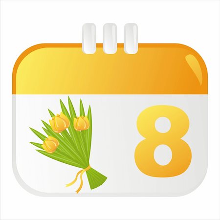 simsearch:400-04330288,k - 8th of March calendar icon Stock Photo - Budget Royalty-Free & Subscription, Code: 400-04824567