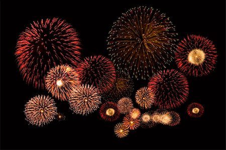simsearch:400-04573554,k - Beautiful fireworks on black background Stock Photo - Budget Royalty-Free & Subscription, Code: 400-04824994