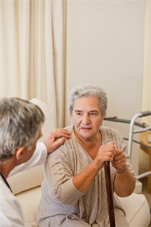 shoulder old lady white - Senior doctor talking with his patient Stock Photo - Budget Royalty-Free & Subscription, Code: 400-04829836