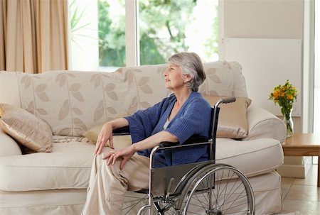 Senior woman in a wheelchair at the hospital Stock Photo - Budget Royalty-Free & Subscription, Code: 400-04829993