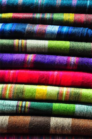ecuador otavalo market - Indigenous blankets in craft market, Ecuador Stock Photo - Budget Royalty-Free & Subscription, Code: 400-04820224