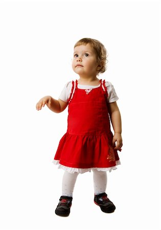 simsearch:400-04875091,k - Happy Toddler girl portrait isolated on white Stock Photo - Budget Royalty-Free & Subscription, Code: 400-04820338